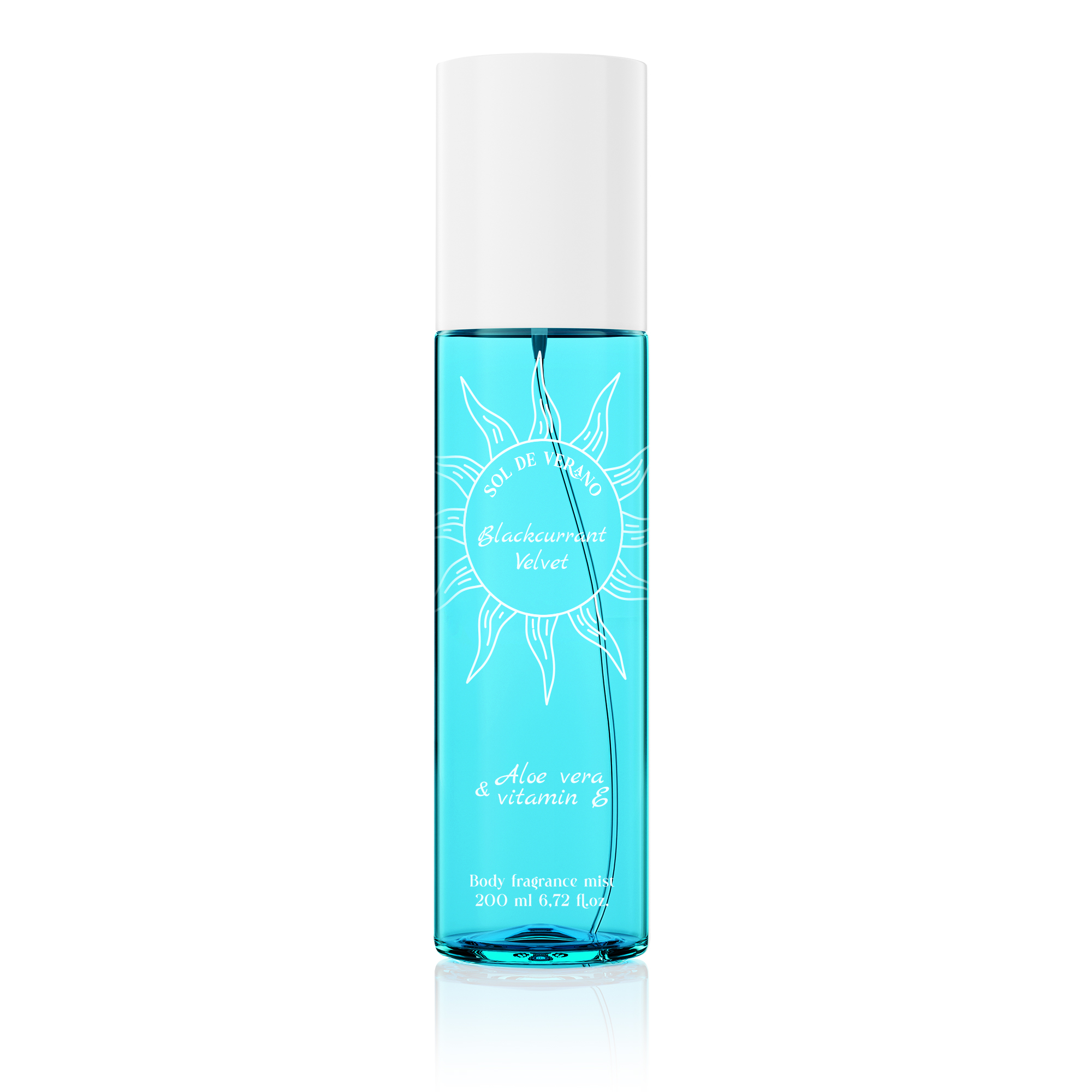 Sol de Verano Blackcurrant Velvet Body Mist Parfumovaný sprej na telo a vlasy s aloe vera a vitamínom E pre ženy 200ml