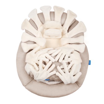 Hnízdečko Twins+ vnitřní část objímací ruce + 1 ks deka s kapucí 100 × 100cm(Béžová)