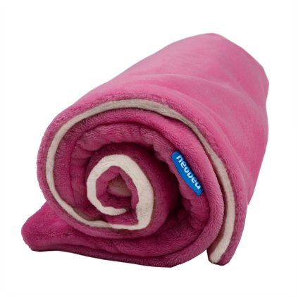 Hooded swaddling blanket(two-colour) 70 × 70cm(Pink)