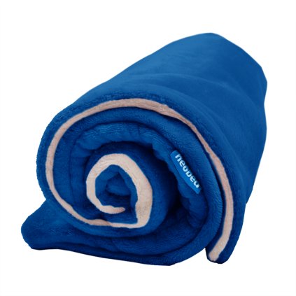 Hooded swaddling blanket(two-colour) 70 × 70cm(Dark blue)