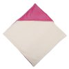 Hooded swaddling blanket(two-colour) 70 × 70cm(Pink)