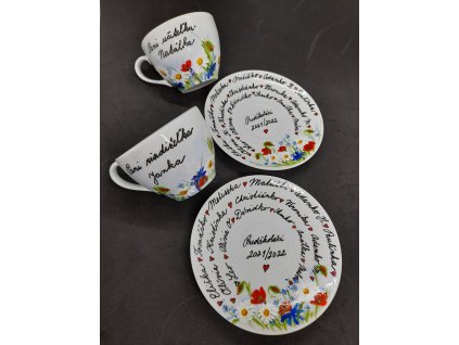 rucne malovana salka pre pani ucitelku