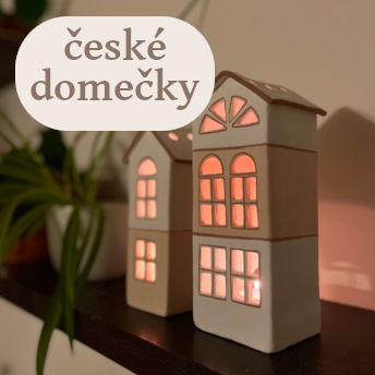 Keramické domečky na svíčku česká výroba