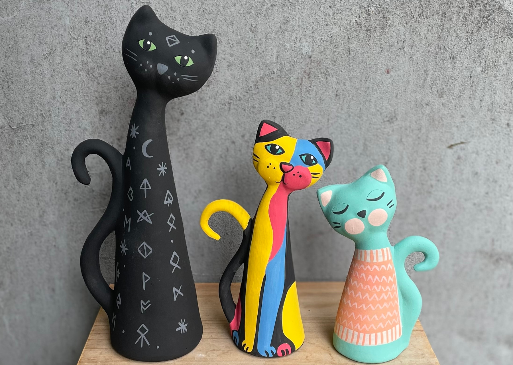 Keramické kočky - tři síly pro domov