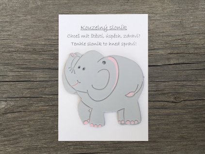 keramicke pranicko drobny darek kouzelny slonik pro stesti stojici