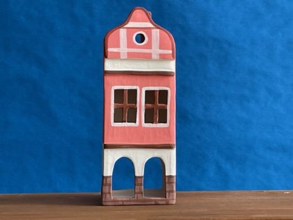 Barokní domek na svíčku - růžový
