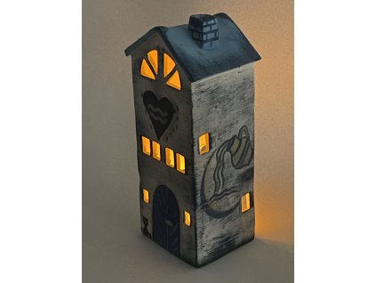 keramicky domecek vodnar svetlo neobycejno