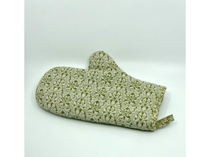 kuchynska chnapka zelena ornament