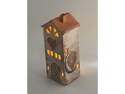 keramicky domek na svicku znamani lev