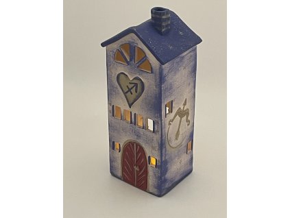 keramicky domek na svicku střelec