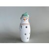 keramicky snehulak na svicku s hvezdickami ceska vyroba maly zeleny1