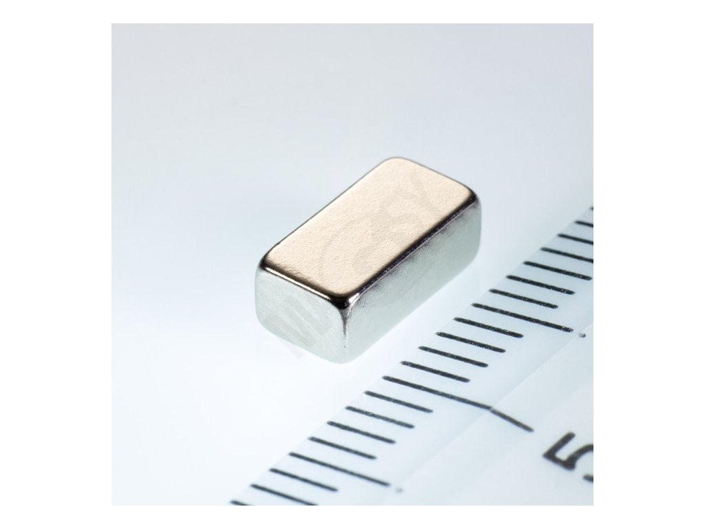 Neodymový magnet kvádr 8x4x3 N 80 °C, VMM8-N45