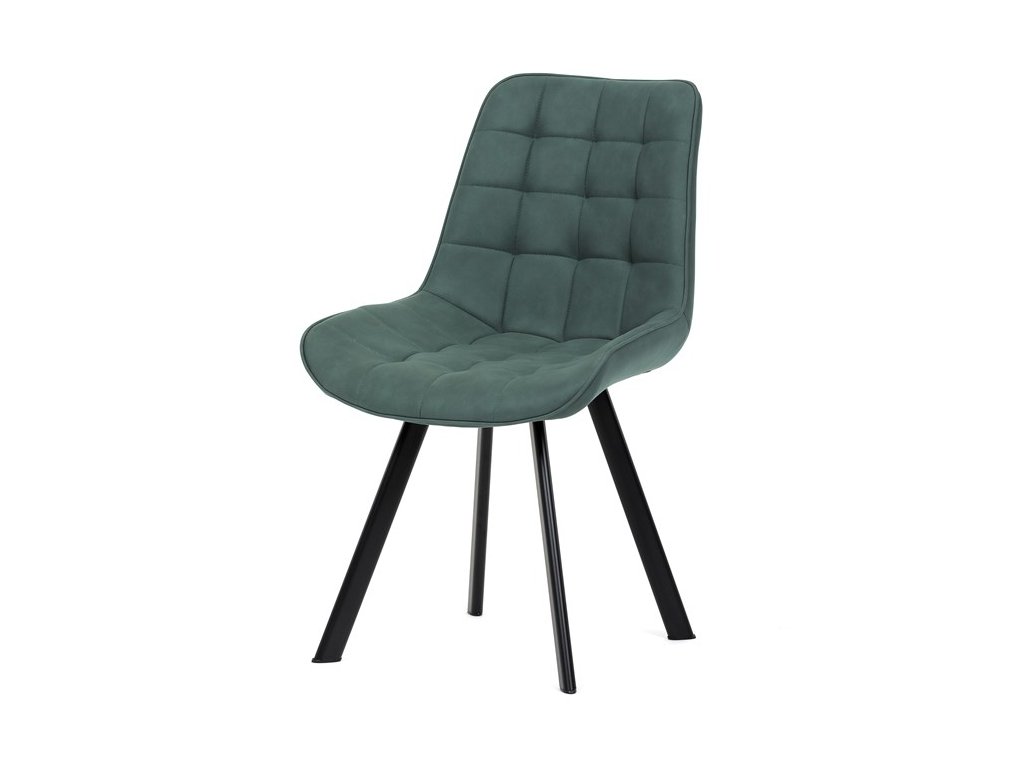 Jídelní židle, zelená, látka vintage, HC-V3066 GRN3 (Barva Zelená)