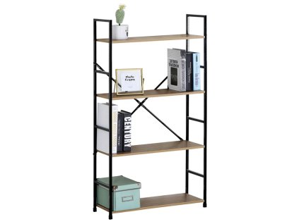 Regál, mdf, hnědá, GD-224 OAK (Barva Přírodní)