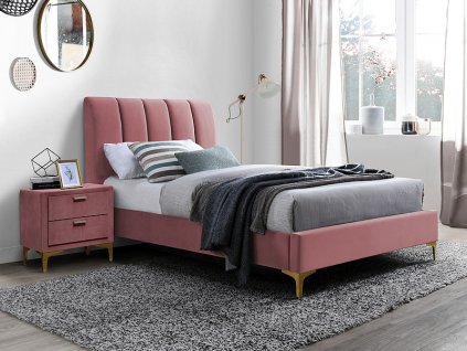 miragev90ar lozko mirage velvet 90x200 kolor antyczny roz zloty tap 185