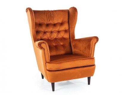 harryv4215w fotel harry velvet cynamon bluvel 4215 wenge