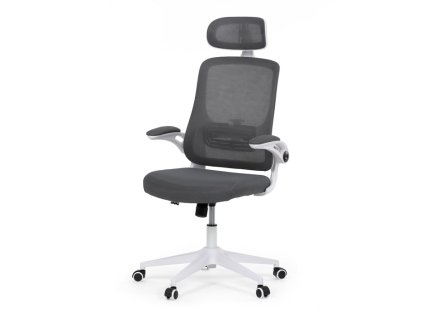 Kancelářská židle, houpací mechanismus, šedá síťovina, KA-Q843 GREY (Barva Šedá)