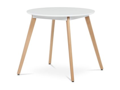 Kulatý jídelní stůl 80x80cm, mdf DT-316 WT (Barva Bílá)