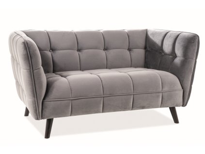 castello2v14 sofa castello 2 velvet szary bluvel 14 wenge