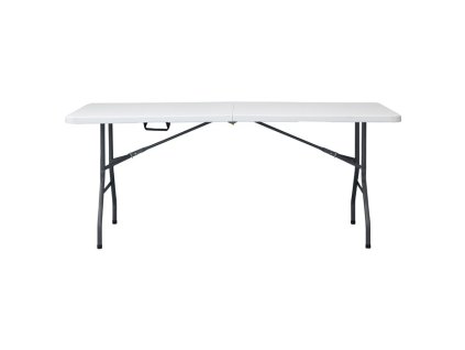 Zahradní stůl, kov, plast, bílá, AZ-K1002 WT (Barva Bílá)