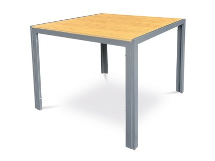 Zahradní stůl, kov, polywood, hnědá, AZT-S1209 OAK (Barva Hnědá)