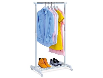Stojan na šaty, kov, bílá, ABD-1210 WT (Barva Bílá)