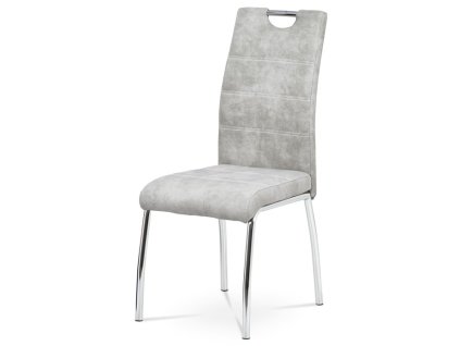 Jídelní židle, stříbrná, látka vintage, HC-486 SIL3 (Barva Stříbrná)