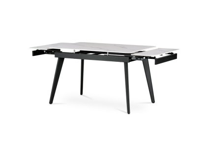 Jídelní stůl rozkládací 120-180x80 cm, keramika, mramor, HT-405M WT (Barva Bílá)