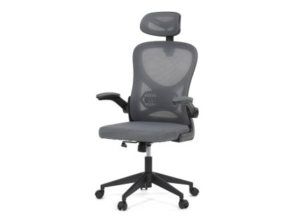 Kancelářská židle, houpací mechanismus, šedá, KA-K2021 GREY (Barva Šedá)