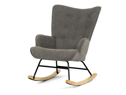 Houpací křeslo, hnědá, látka, AK-371 BR2 (Barva Hnědá)