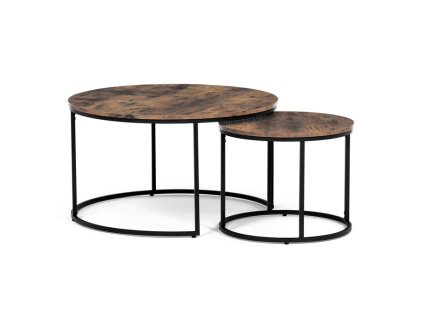 Konferenční stolek 80x80x45cm, mdf, old wood, AF-3002 OLW (Barva Hnědá)