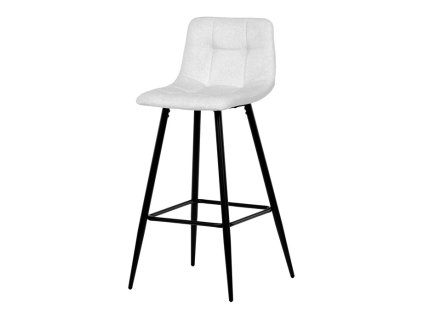 Barová židle, bílá, látka,AUB-X7015 WT2 (Barva Bílá)