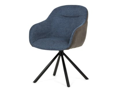 Jídelní židle, modrá, látka, DCH-Y1143 BLUE2 (Barva Modrá)