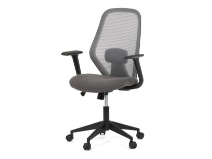 Kancelářská židle, houpací mechanismus, šedá síťovina, KA-V3149 GREY (Barva Šedá)
