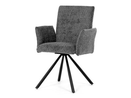 Jídelní židle, šedá, látka bouclé, DCH-W1117 GREY2 (Barva Šedá)