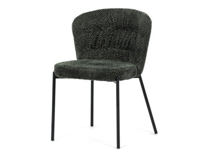 Jídelní židle, zelená, látka bouclé, CT-W1077 GRN2 (Barva Zelená)