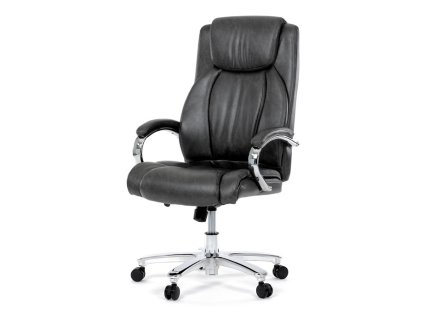 Kancelářské křeslo, houpací mechanismus, šedá ekokůže, KA-F1385 GREY (Barva Šedá)