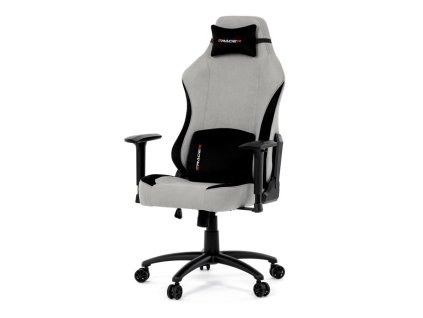 Herní křeslo, houpací mechanismus, stříbrná látka, KA-F12 SIL2 (Barva Stříbrná)