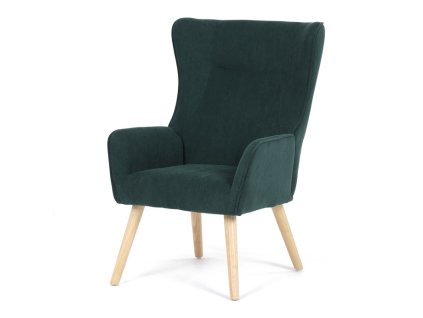 Křeslo ušák, zelená, manšestrová látka, AK-314 GRN2 (Barva Zelená)