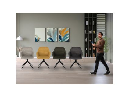 Jídelní židle, zelená, látka, HC-536 GRN2 (Barva Zelená)