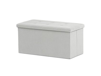 Taburet s úložným prostorem, krémová, manšestrová látka, TAB-472 CRM6 (Barva Krémová)