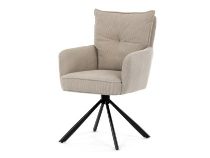 Jídelní židle, béžová, manšestrová látka, HC-X1128 LAN2 (Barva Béžová)