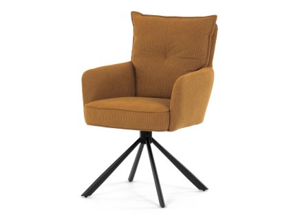 Jídelní židle, žlutá, manšestrová látka, HC-X1128 YEL2 (Barva Žlutá)