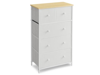 Komoda 56x30x93cm, kov, bílá, AUK-E1051 WT (Barva Bílá)