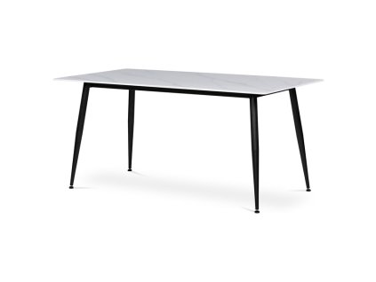 Jídelní stůl 160x90cm, keramika, mramor, HT-406M WT (Barva Bílá)