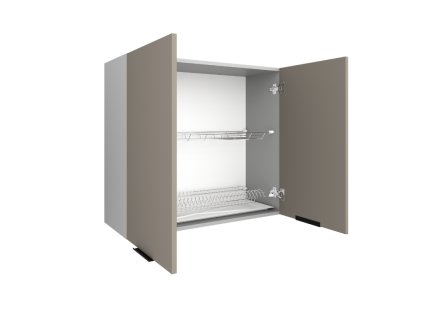 120801 4 krafty kuchynska skrinka s odkapavacem 70 cm korpus dub sonoma dvirka grafit