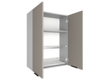 120807 4 krafty kuchynska vysoka skrinka s odkapavacem 70 cm korpus dub sonoma dvirka grafit