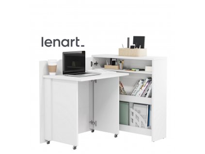 Lenart Work Concept rozkládací psací stůl levý REBECCA bílá