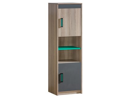 Kombinovaná skříňka ULTTIMO jasan/zelená