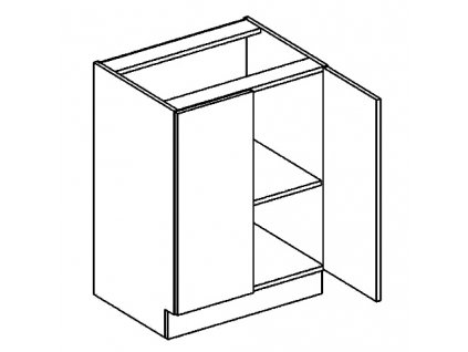D60 dolní skříňka dvojdvéřová MERCURY Zebra